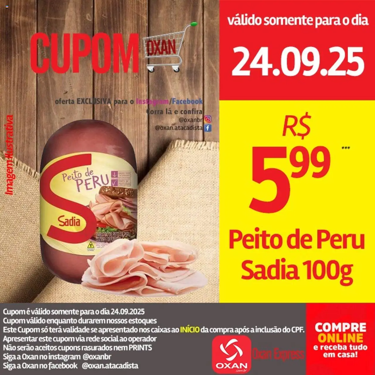 Oxan Atacadista folheto "Ofertas da semana" válido a partir de 24/09/2025 - número de página 1 - Peru, Peito de peru