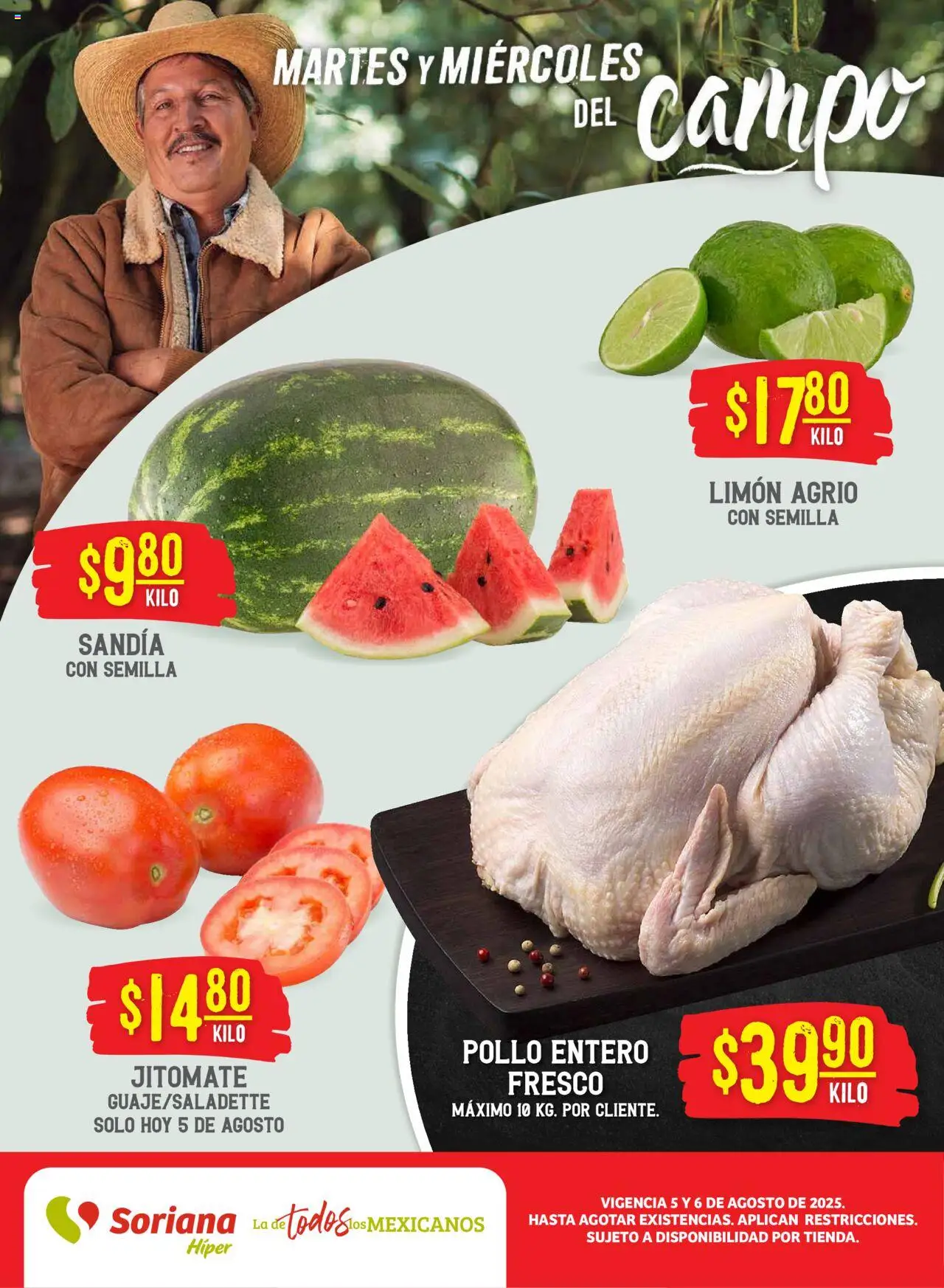 Folleto Soriana y sus promociones válidas desde el 05/08/2025 - Número de página 1