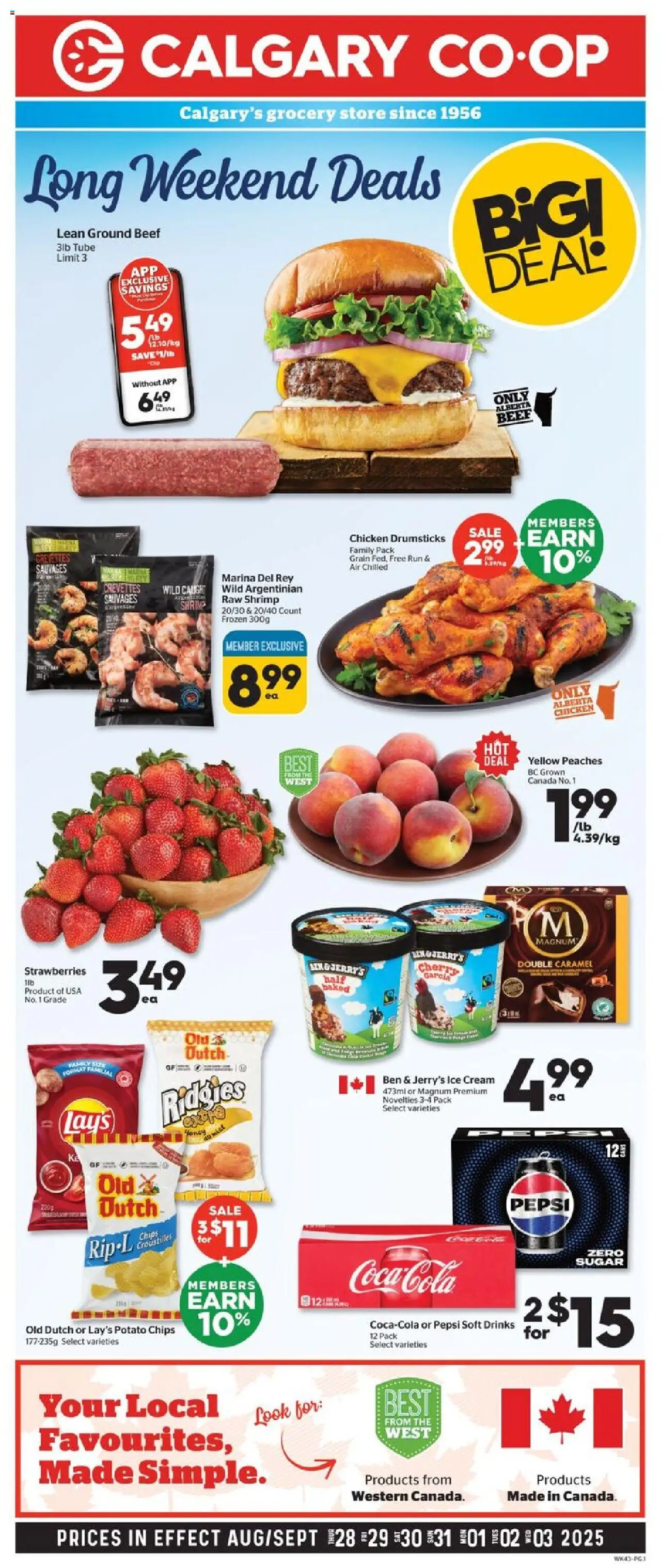 Calgary Co-op flyer valid from Aug 28, 2025 - page number 1