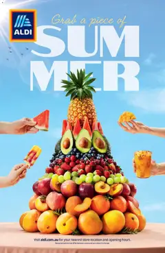 Preview of catalogue Here for the Summer from shop Aldi valid 02/12/2025