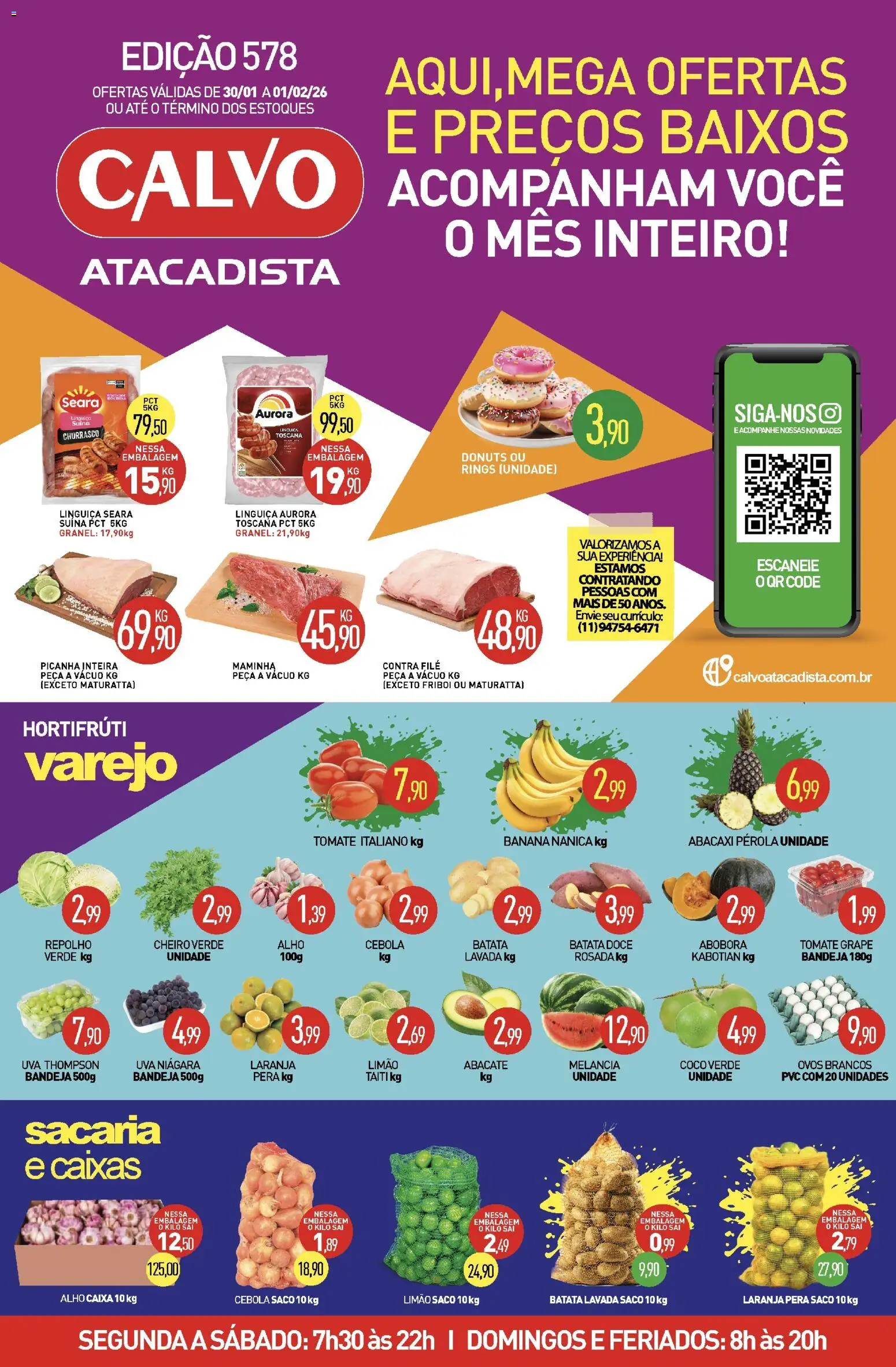 Pré-Visualização do folheto "Ofertas da semana" da loja Calvo Atacadista válido a partir de 30/01/2026