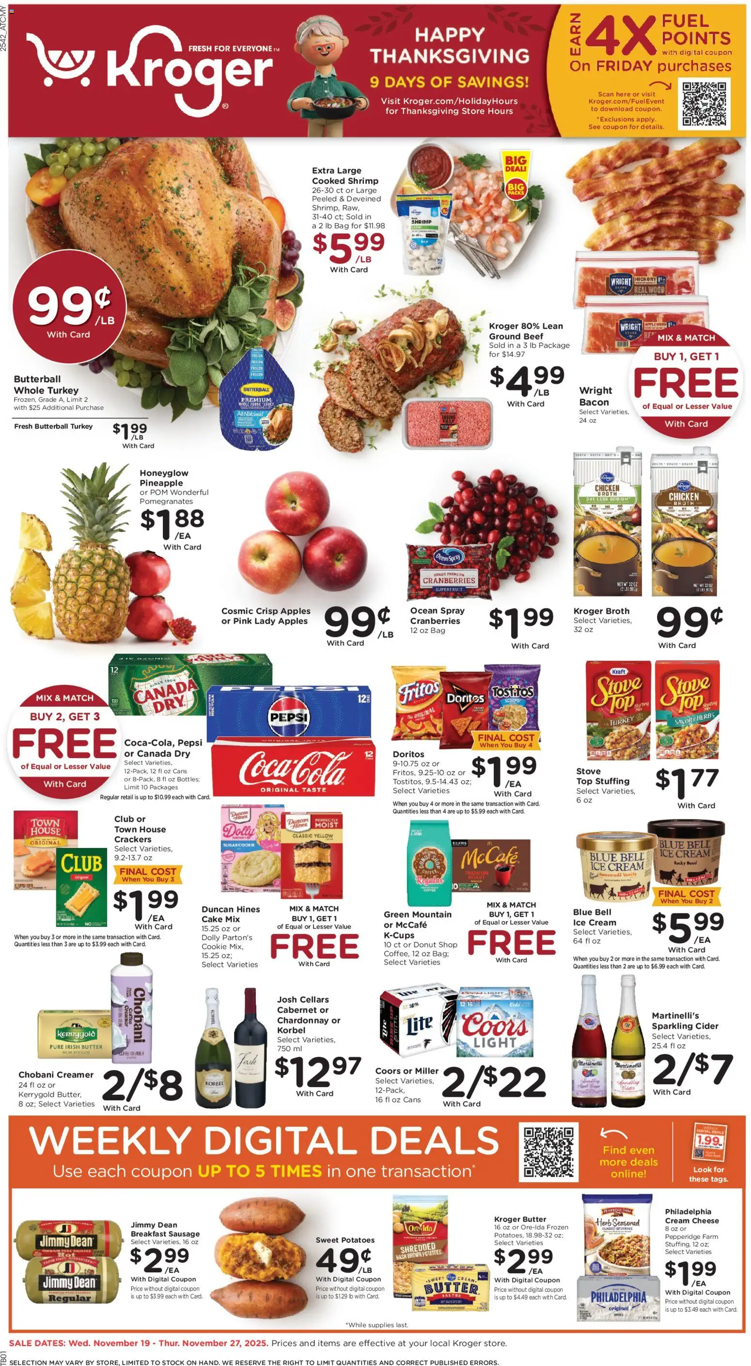 Ad Preview of Kroger Black Friday from 11/19/2025