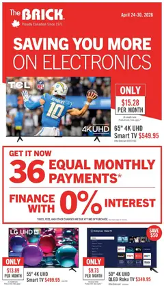 Preview of leaflet The Brick flyer / circulaire from shop The Brick is valid from Apr 24, 2026