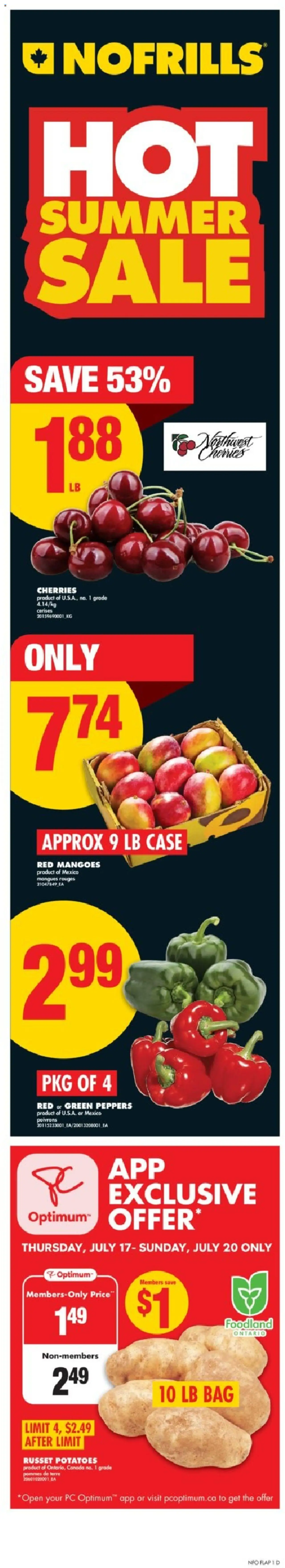 No Frills flyer valid from Jul 17, 2025 - page number 1