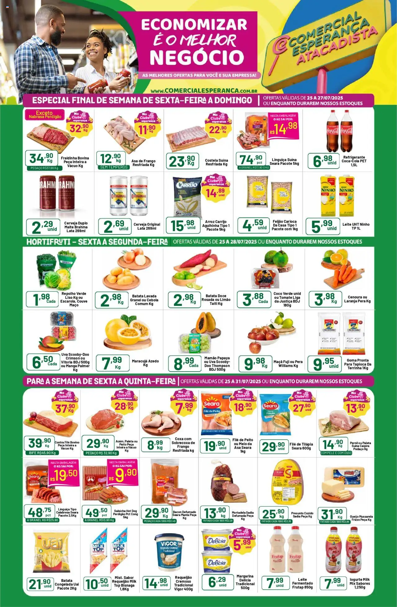 Comercial Esperança folheto "Ofertas Semanal" válido a partir de 25/07/2025 - número de página 1