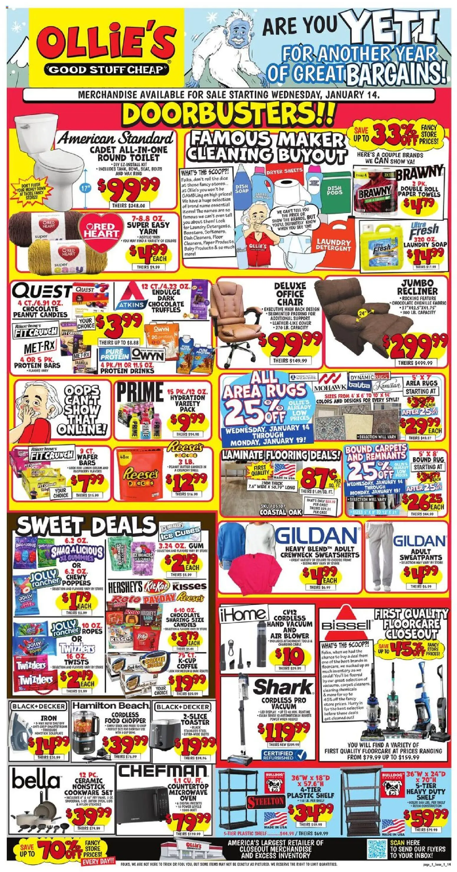 Ad Preview of Ollie's Weekly Ad from 01/14/2026