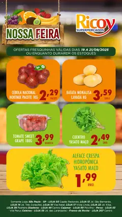 Pré-Visualização do folheto "Ofertas Feira" da loja Ricoy válido a partir de 19/09/2025
