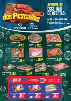 Pré-Visualização do folheto "Ofertas dos Pescados" da loja Mateus válido a partir de 07/02/2026