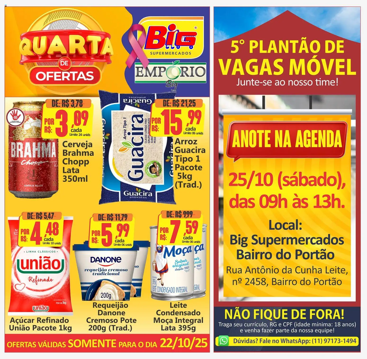 Big Supermercados folheto "Ofertas do Dia" válido a partir de 22/10/2025 - número de página 1