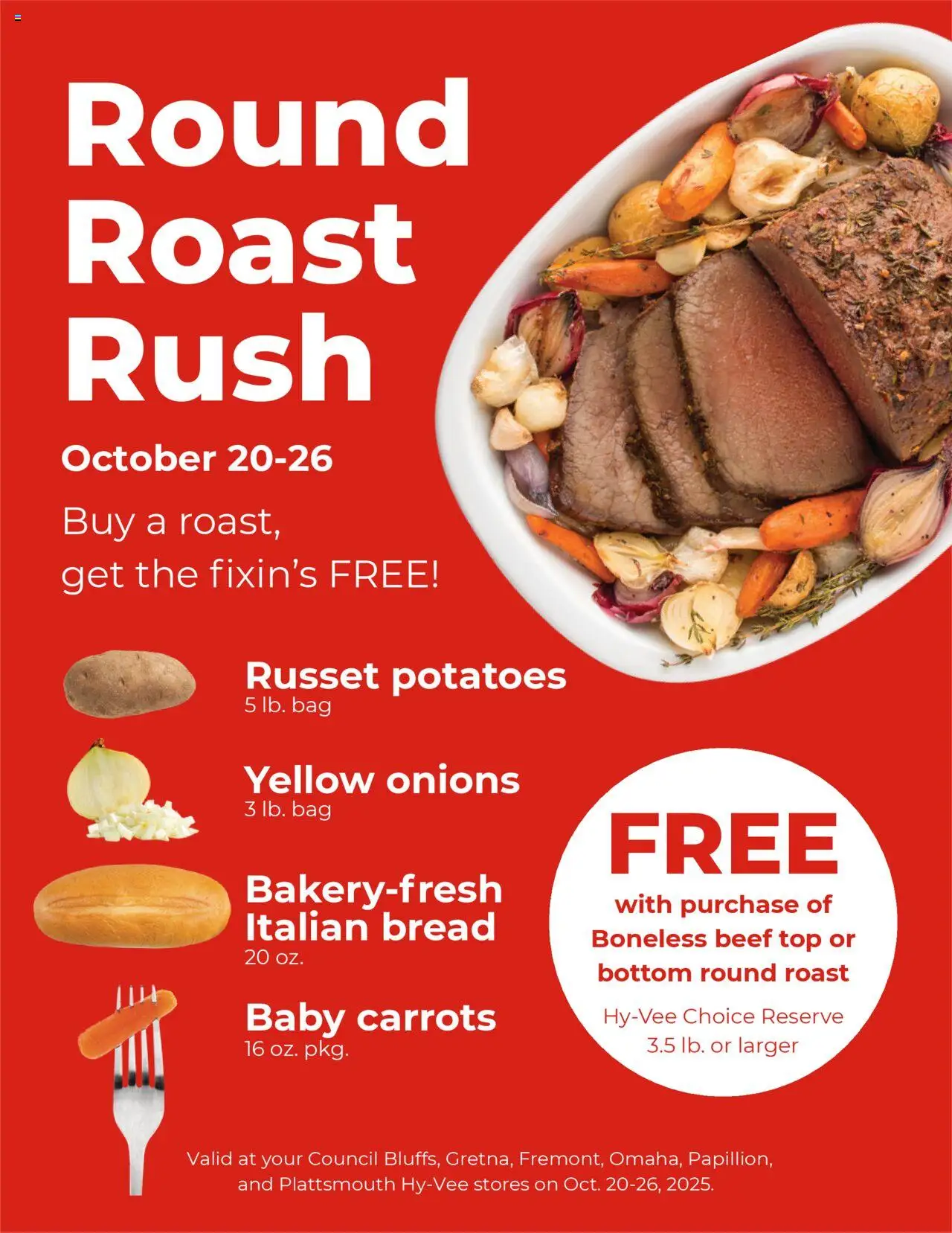 HyVee Round Roast Rush from 10/20/2025 - Flyer - Page number 1