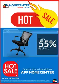  Vista previa del prospecto Hot Sale del almacen Homecenter válida del 16/10/2025 al 20/10/2025