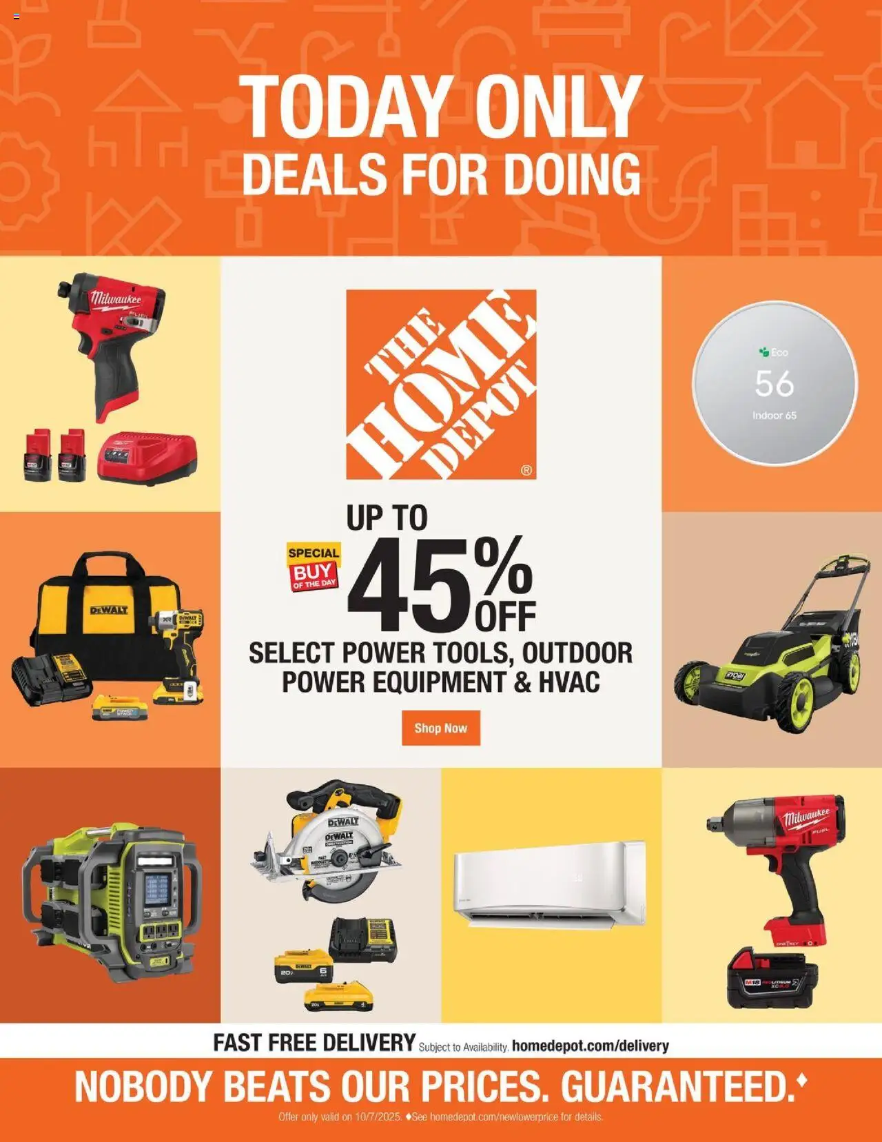 Home Depot Ad from 10/07/2025 - Flyer - Page number 1