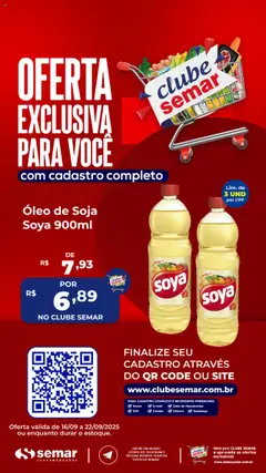 Pré-Visualização do folheto "Ofertas Exclusivas" da loja Semar Supermercado válido a partir de 16/09/2025