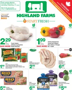 Preview of leaflet Weekly flyer / circulaire from shop Highland Farms is valid from Sep 11, 2025