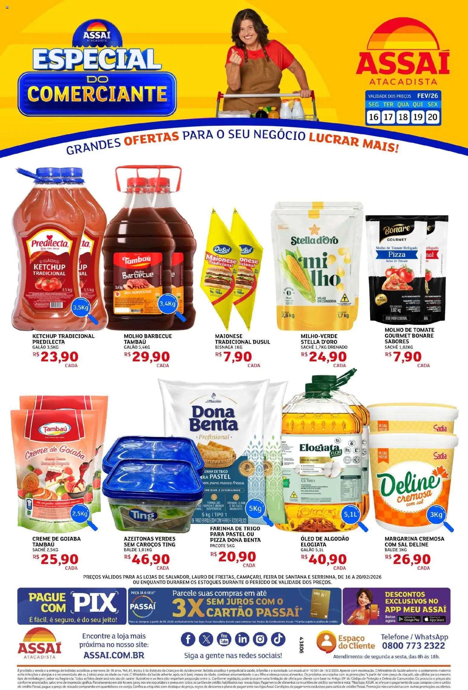 Pré-Visualização do folheto "Encarte - BA" da loja Assaí Atacadista válido a partir de 16/02/2026