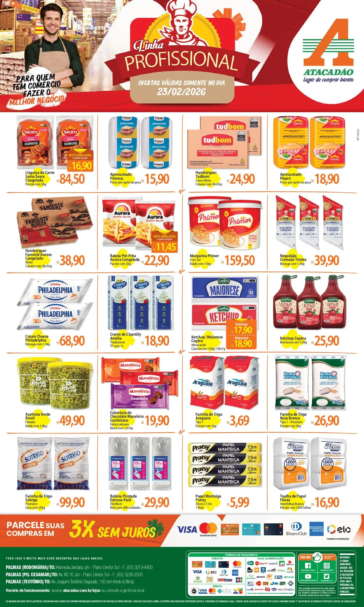 Pré-Visualização do folheto "Ofertas - TO" da loja Atacadão válido a partir de 23/02/2026