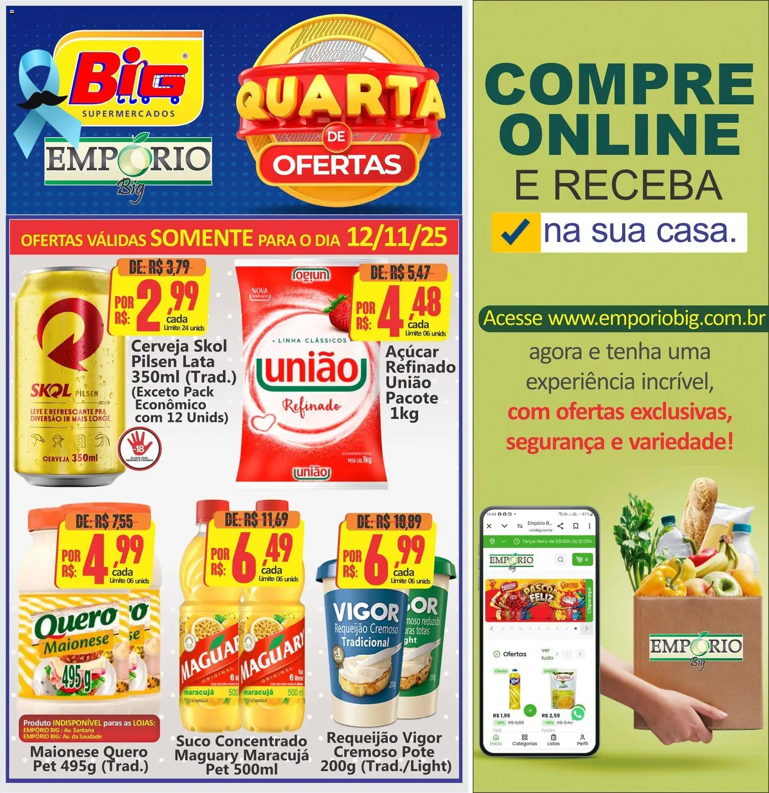 Pré-Visualização do folheto "Ofertas do Dia" da loja Big Supermercados válido a partir de 12/11/2025