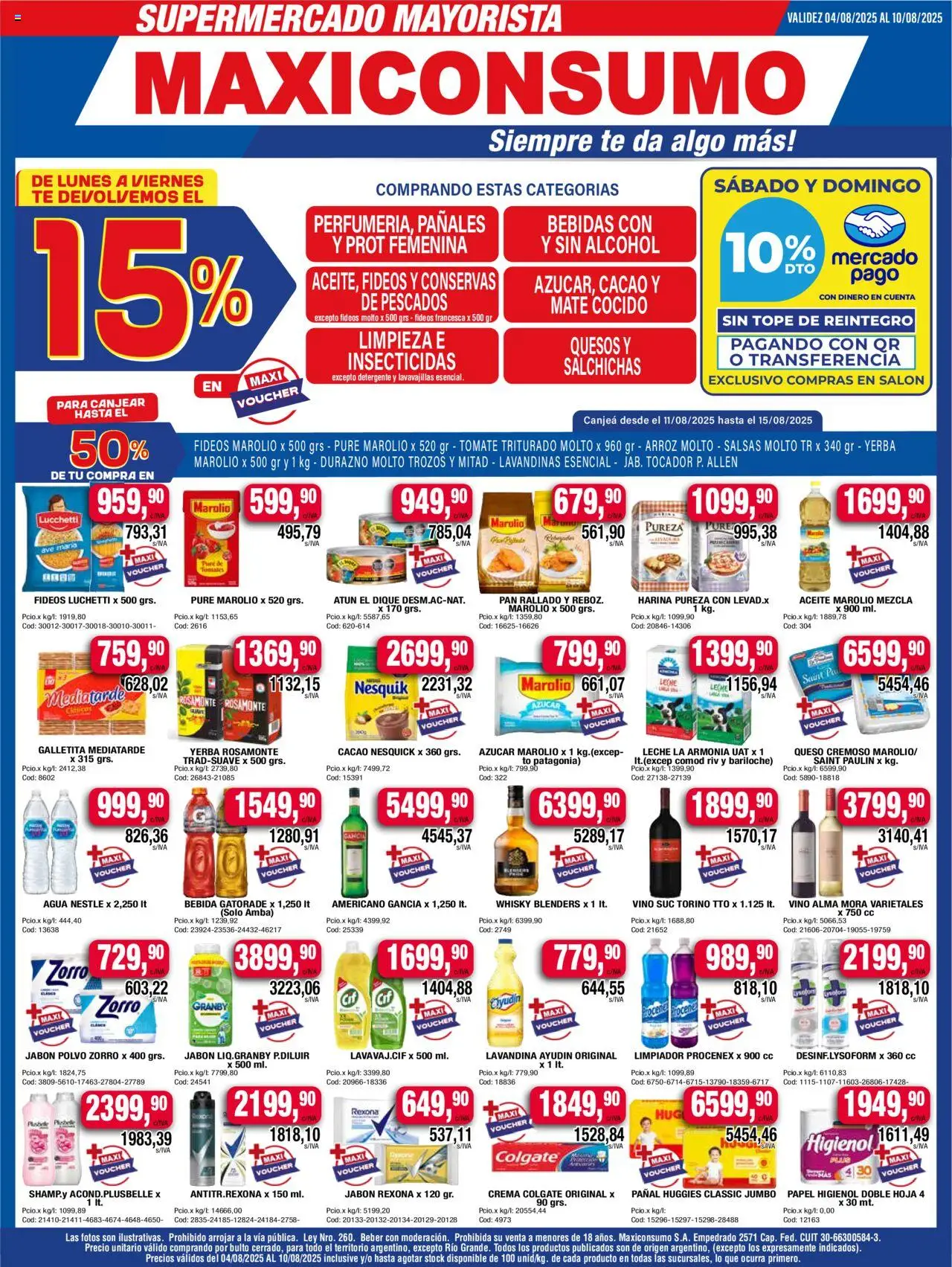 Maxiconsumo Ofertas del 04/08/2025 Online