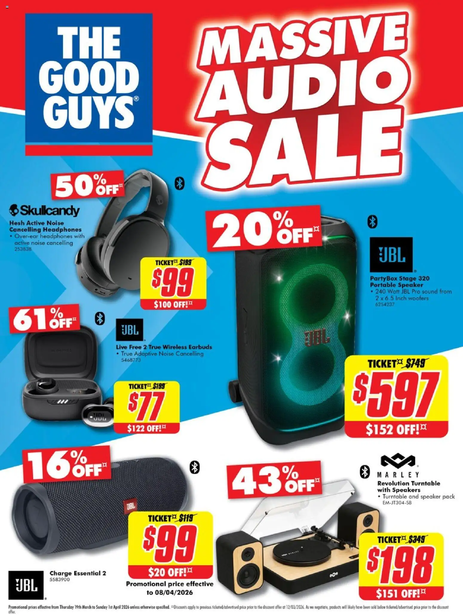 Preview of catalogue The Good Guy Massive Audio Sale from shop The Good Guys valid 18/03/2026