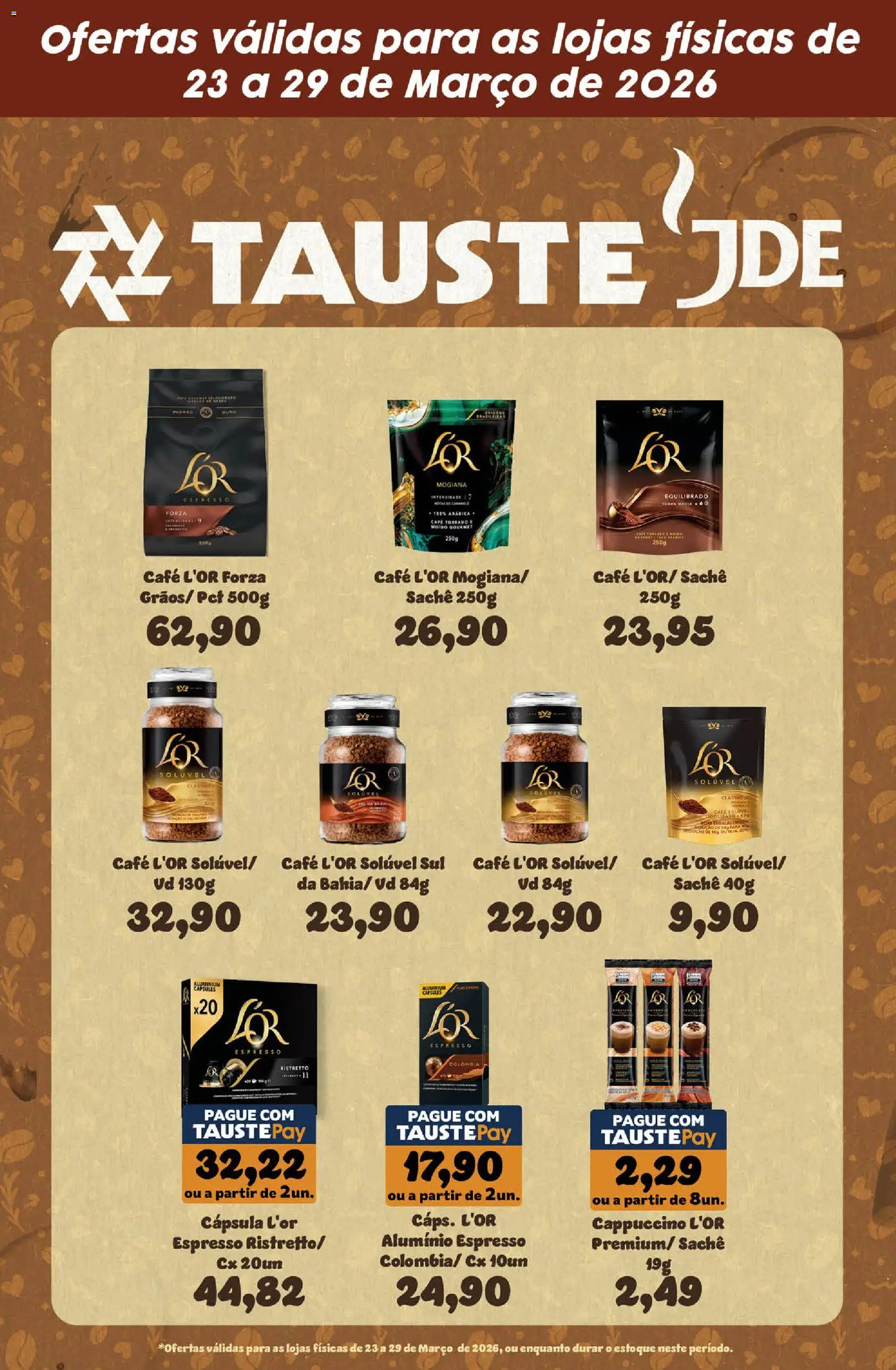 Pré-Visualização do folheto "Tauste ofertas Especial JDE" da loja Tauste válido a partir de 23/03/2026