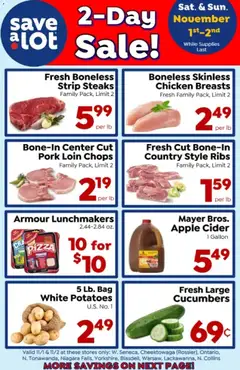 Ad Preview of Save a Lot 2 Day Sale from 11/01/2025