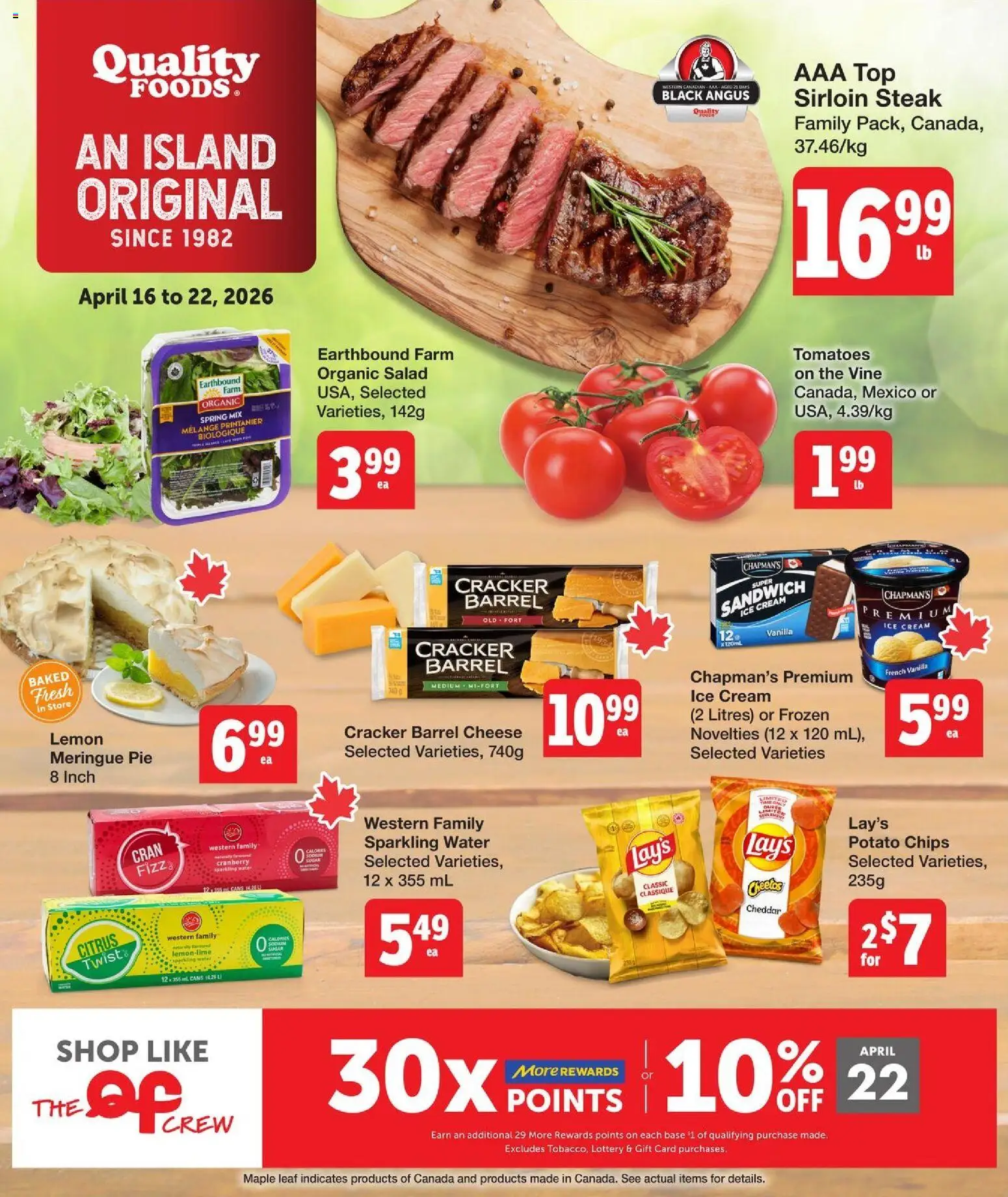 Preview of leaflet Quality Foods weekly flyer / circulaire from shop Quality Foods is valid from Apr 16, 2026