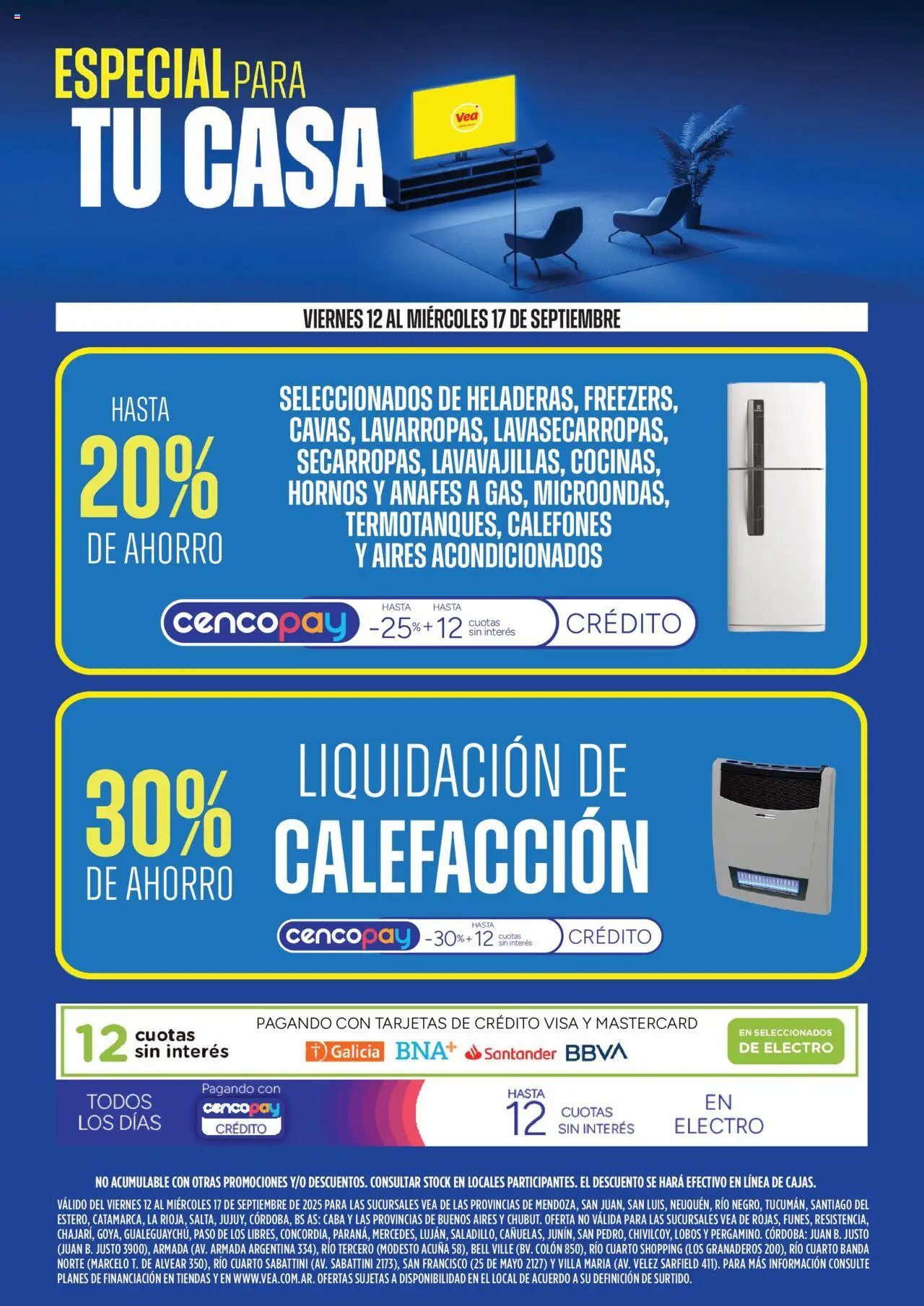 Vea Ofertas especial para tu casa del 12/09/2025 >> Catálogo