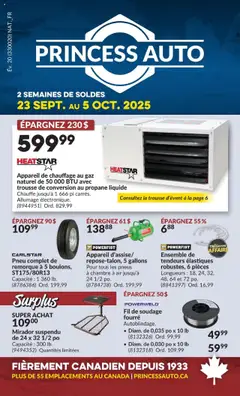 Preview of leaflet 2 Semaines de Soldes ! from shop Princess Auto is valid from Sep 23, 2025