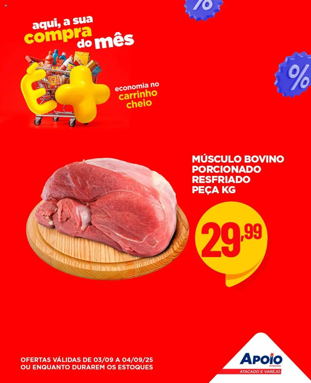 Apoio Mineiro folheto "Ofertas da semana" válido a partir de 03/09/2025 - número de página 1 - Carrinho, Músculo bovino
