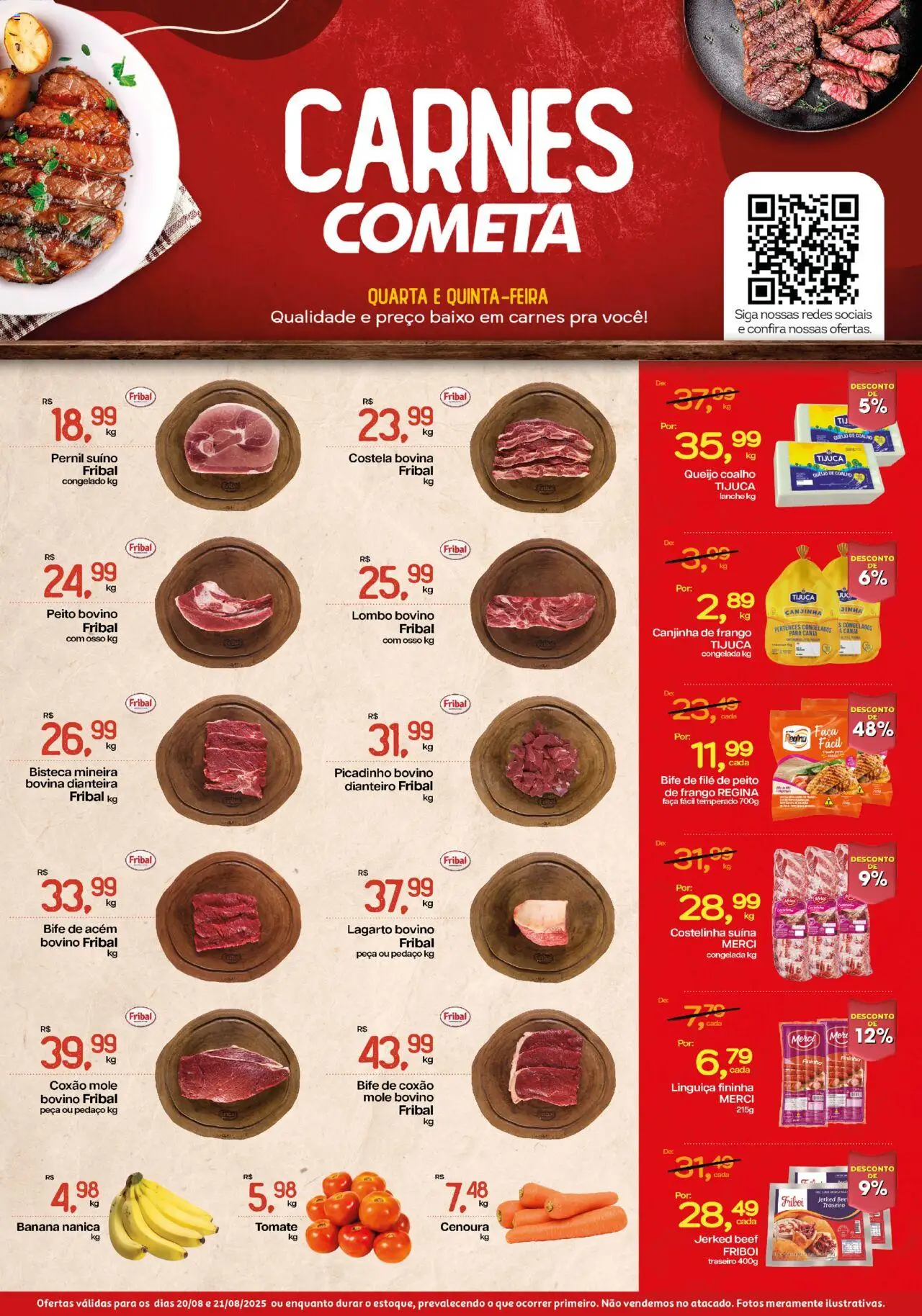 Cometa Supermercados folheto "Ofertas Carnes" válido a partir de 20/08/2025 - número de página 1