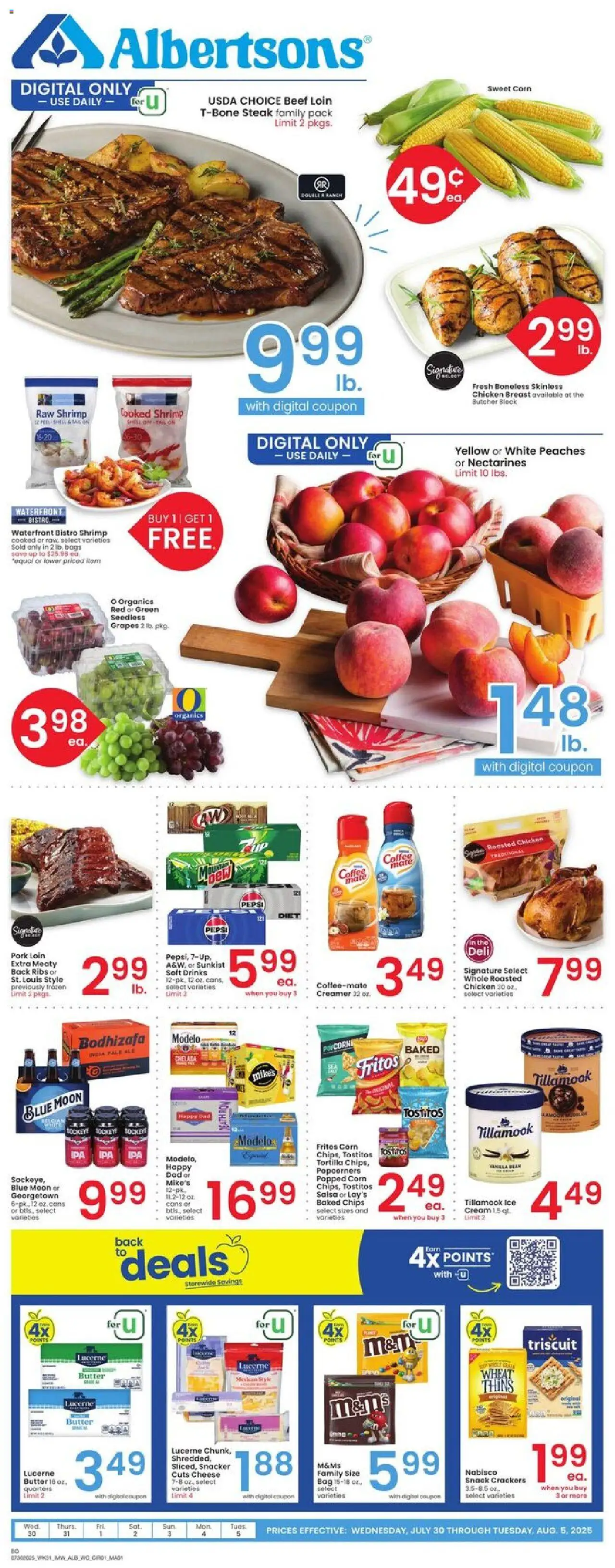 Albertsons Weekly Ad from 07/30/2025 - Flyer - Page number 1