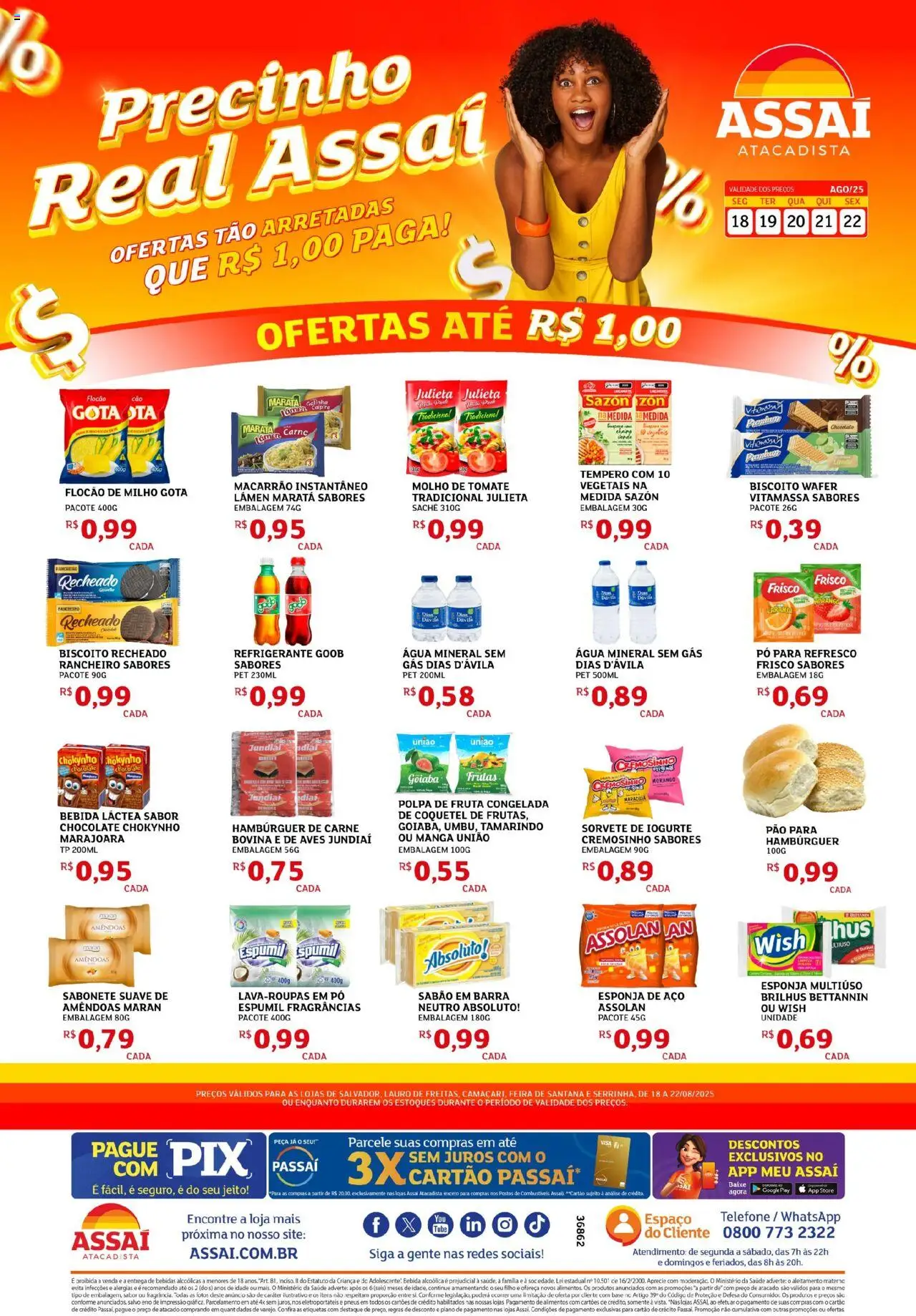 Assaí Atacadista folheto "Encarte - BA" válido a partir de 18/08/2025 - número de página 1