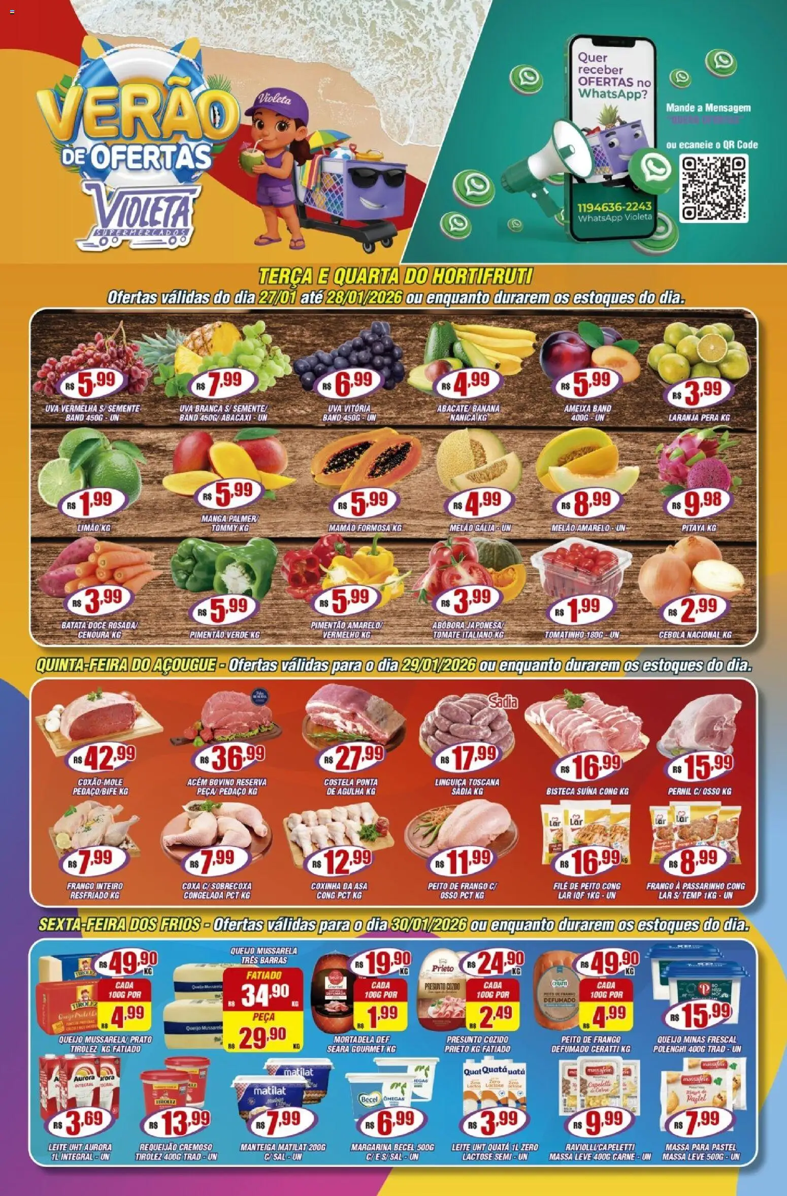 Pré-Visualização do folheto "Ofertas da semana" da loja Violeta Supermercados válido a partir de 27/01/2026