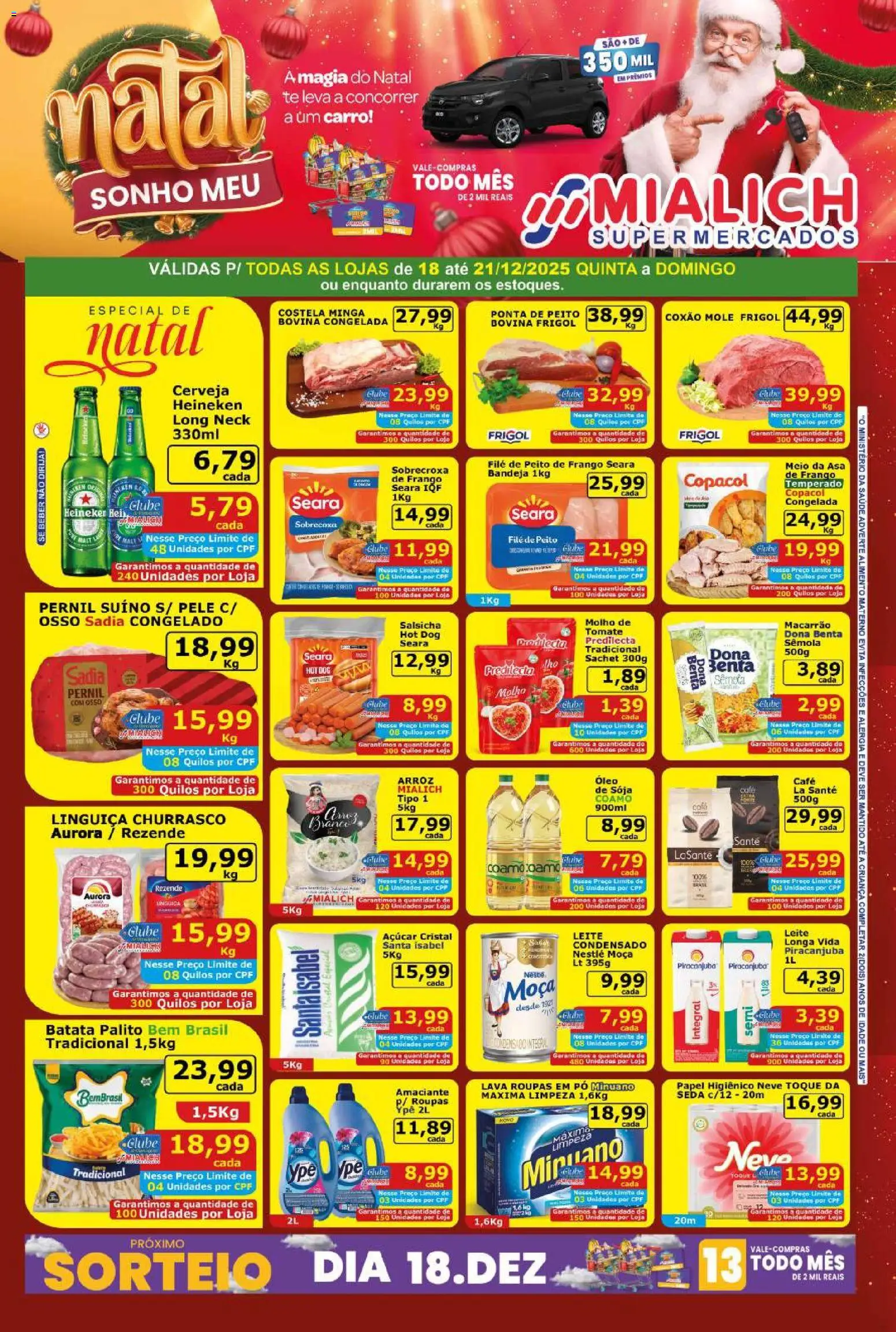 Pré-Visualização do folheto "Ofertas da semana" da loja Mialich Supermercados válido a partir de 18/12/2025