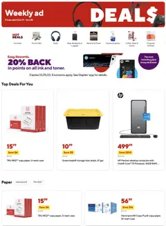 Ad Preview of Staples Weekly Ad from 10/19/2025