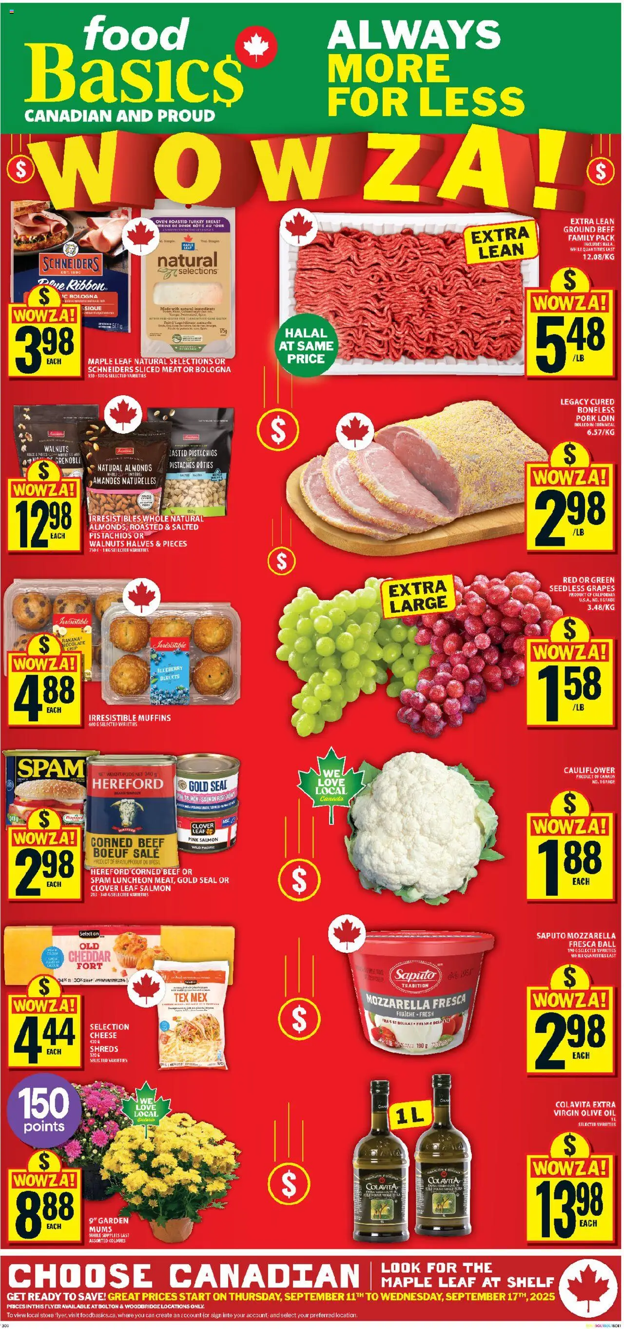 Food Basics flyer valid from Sep 11, 2025 - page number 1