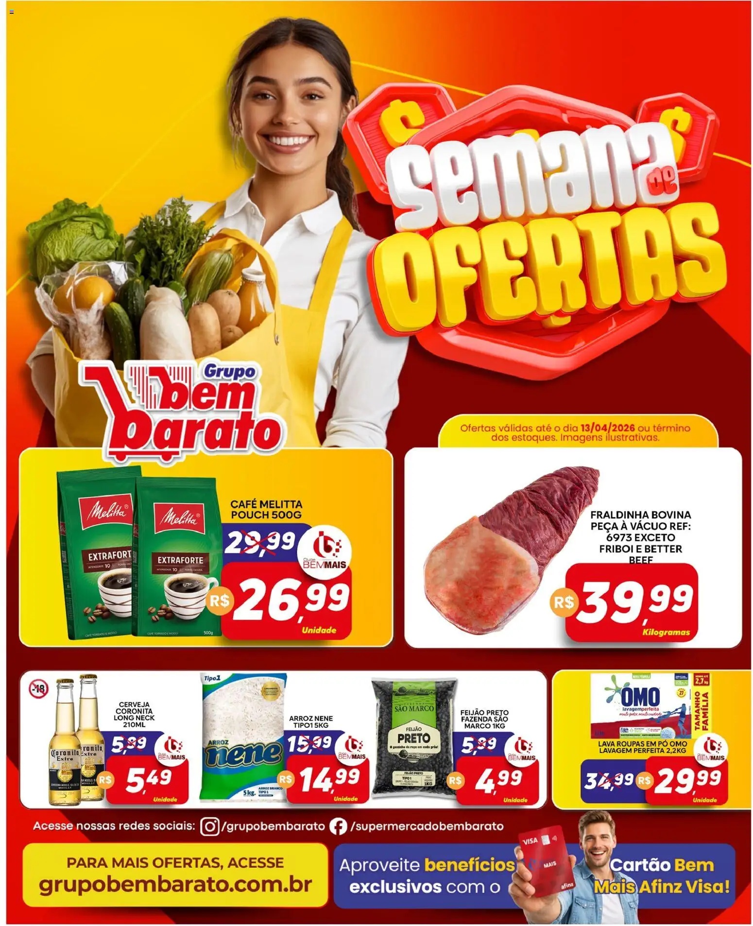 Pré-Visualização do folheto "Supermercado Bem Barato - Ofertas da semana" da loja Supermercado Bem Barato válido a partir de 07/04/2026
