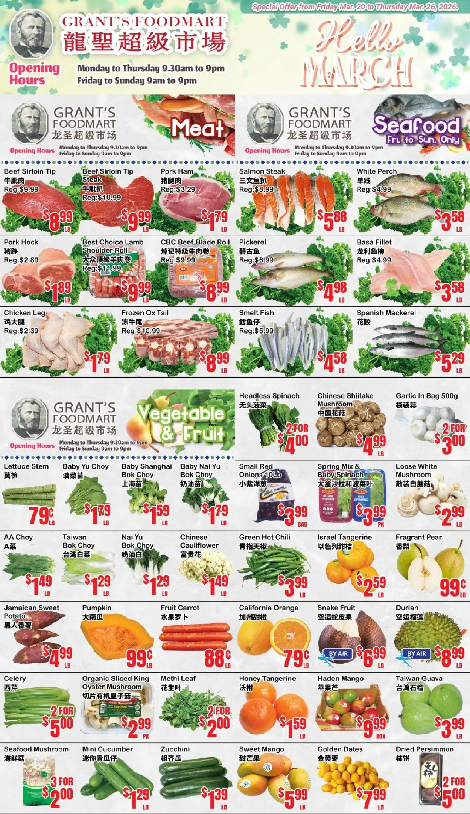 Preview of leaflet Oceans weekly flyer - Grant’s Foodmart from shop Oceans is valid from Mar 20, 2026
