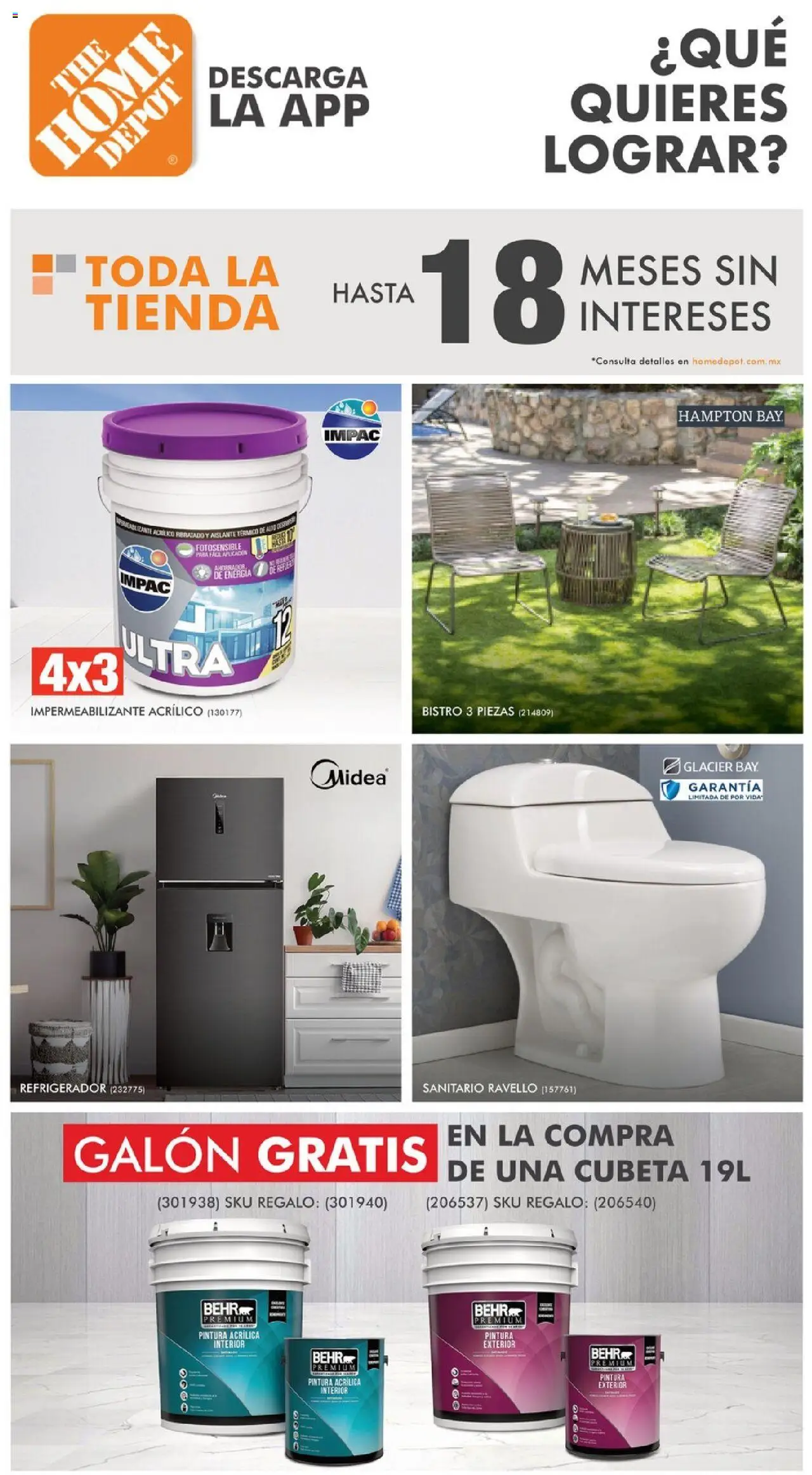 Catálogo Home Depot y sus promociones válidas desde el 15/05/2025 - Número de página 1 - Refrigerador, Impermeabilizante, Pintura
