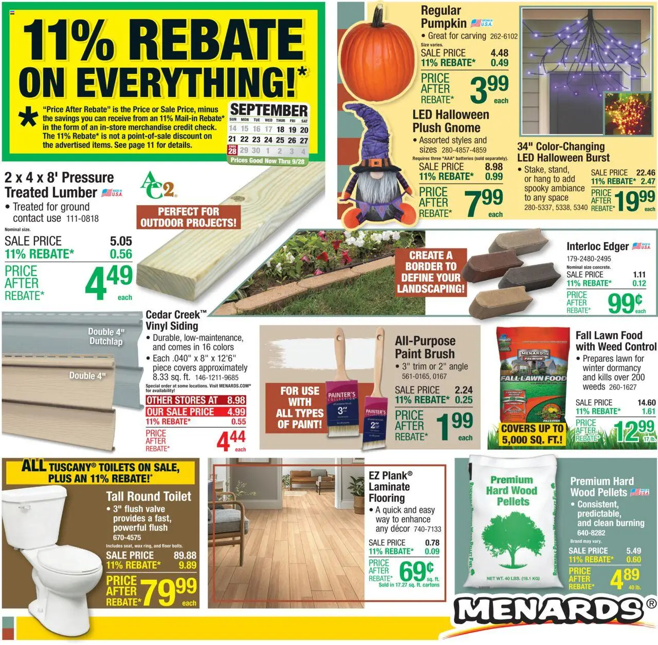 Menards AD from 09/17/2025 >> Weekly ad + Sale ad Preview - Page number 1