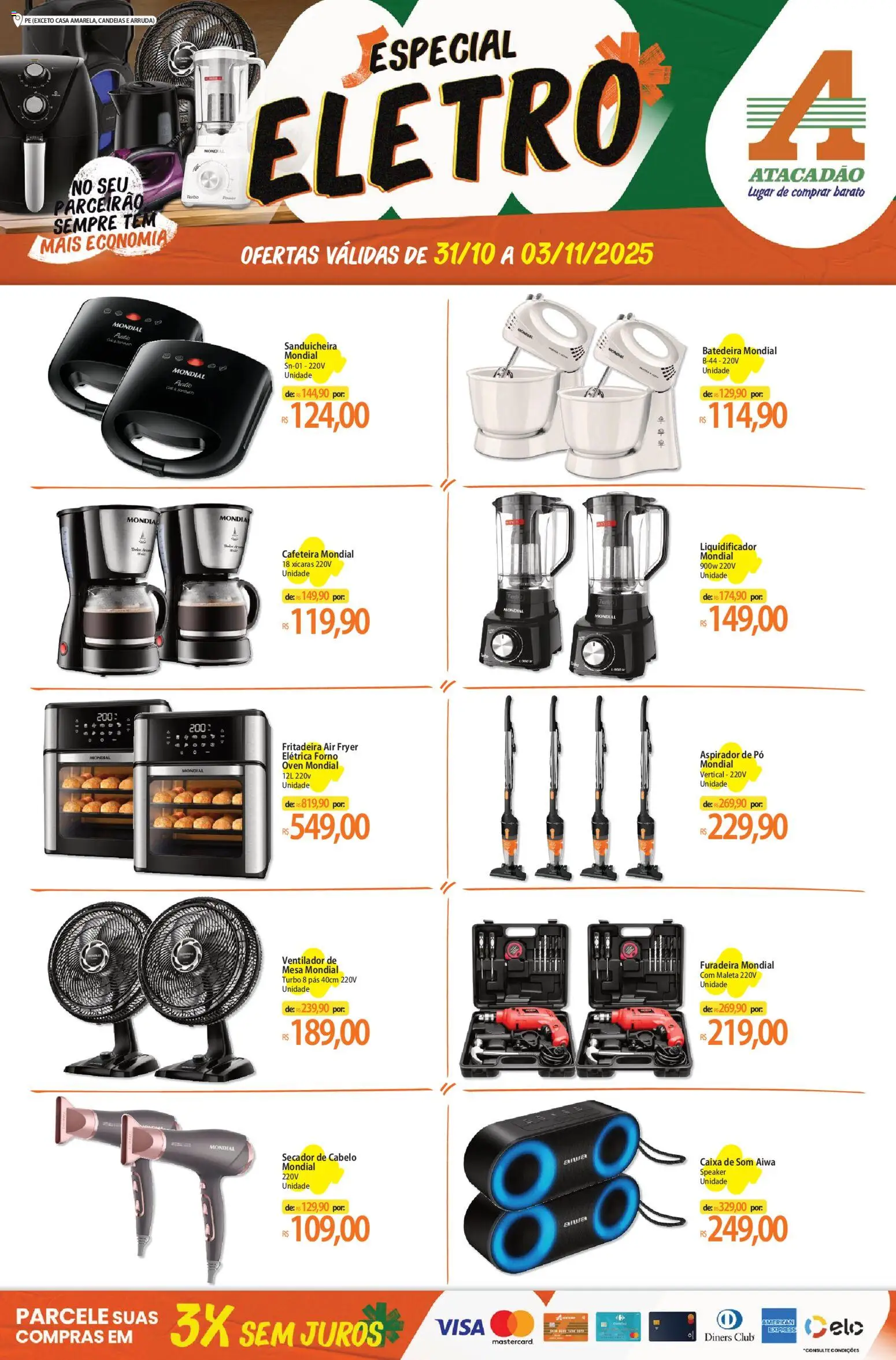 Pré-Visualização do folheto "Ofertas - PE" da loja Atacadão válido a partir de 31/10/2025