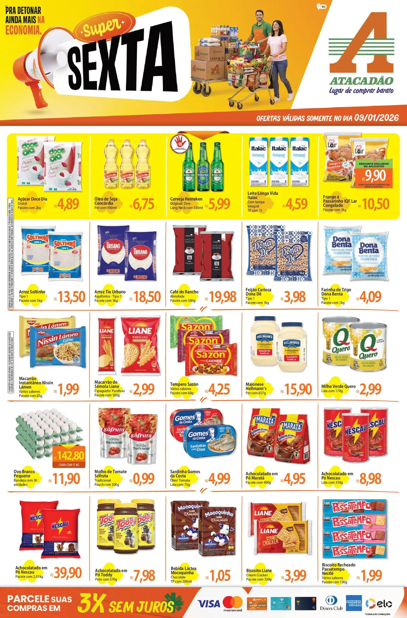 Pré-Visualização do folheto "Ofertas - RO" da loja Atacadão válido a partir de 09/01/2026