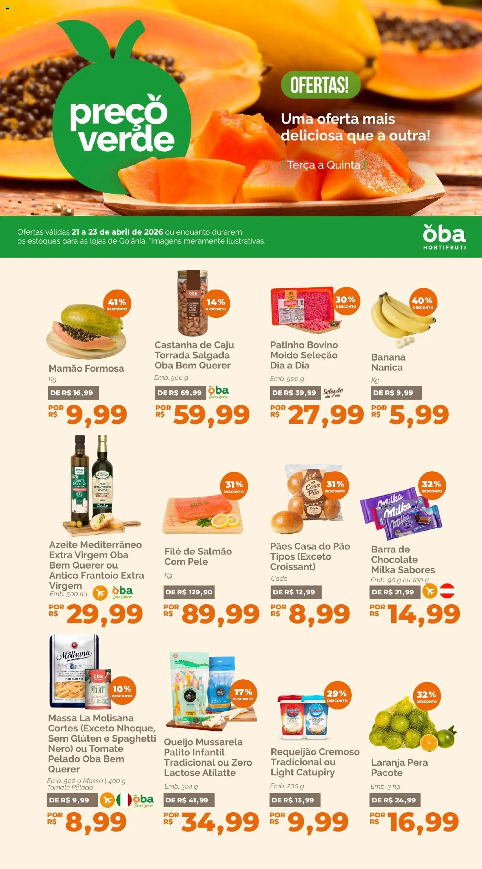 Pré-Visualização do folheto "Oba Hortifruti - Ofertas da semana" da loja Oba Hortifruti válido a partir de 21/04/2026