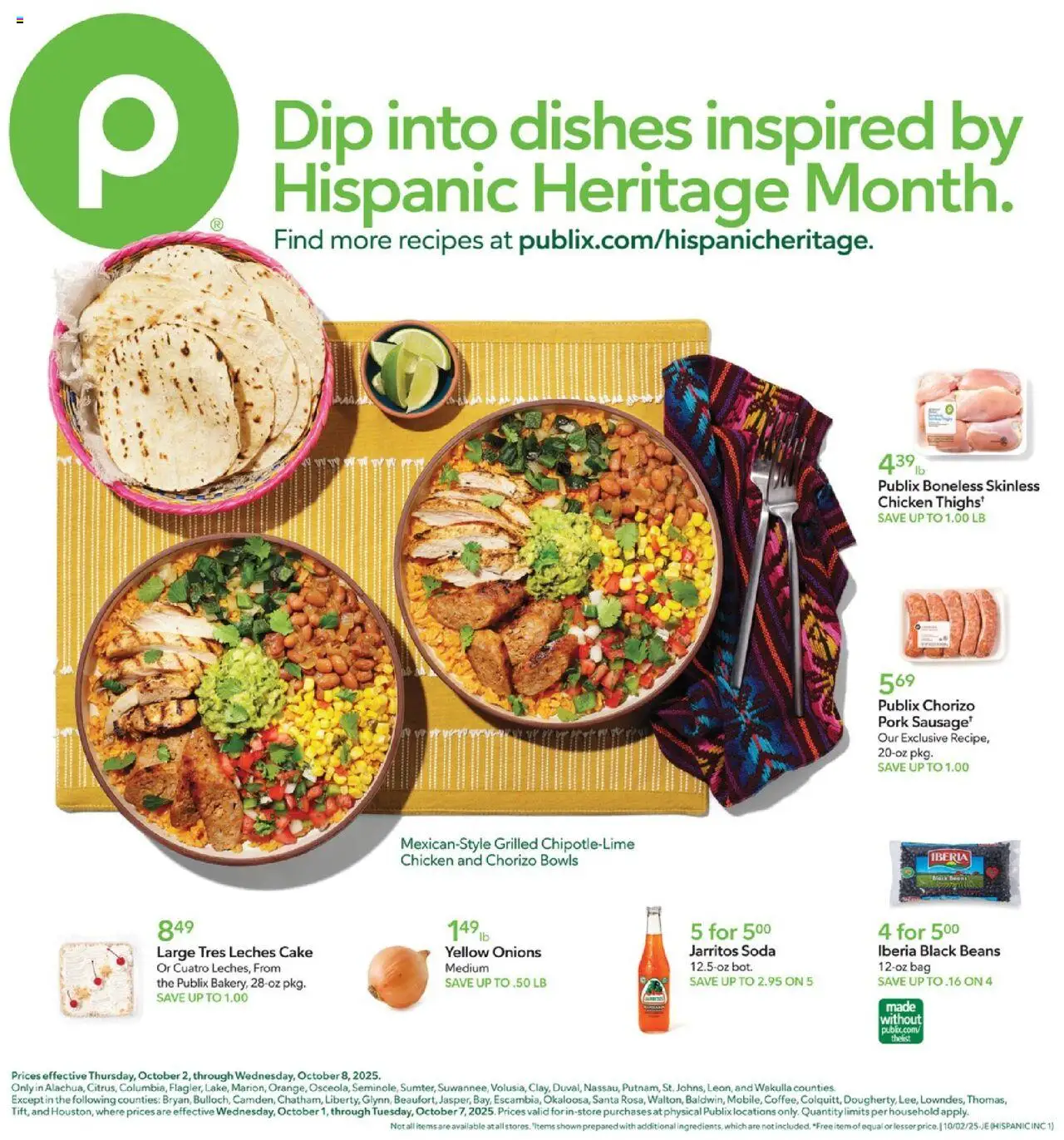 Publix Weekly ad from (10/02/2025) - Ad this week, Flyer - Page number 1