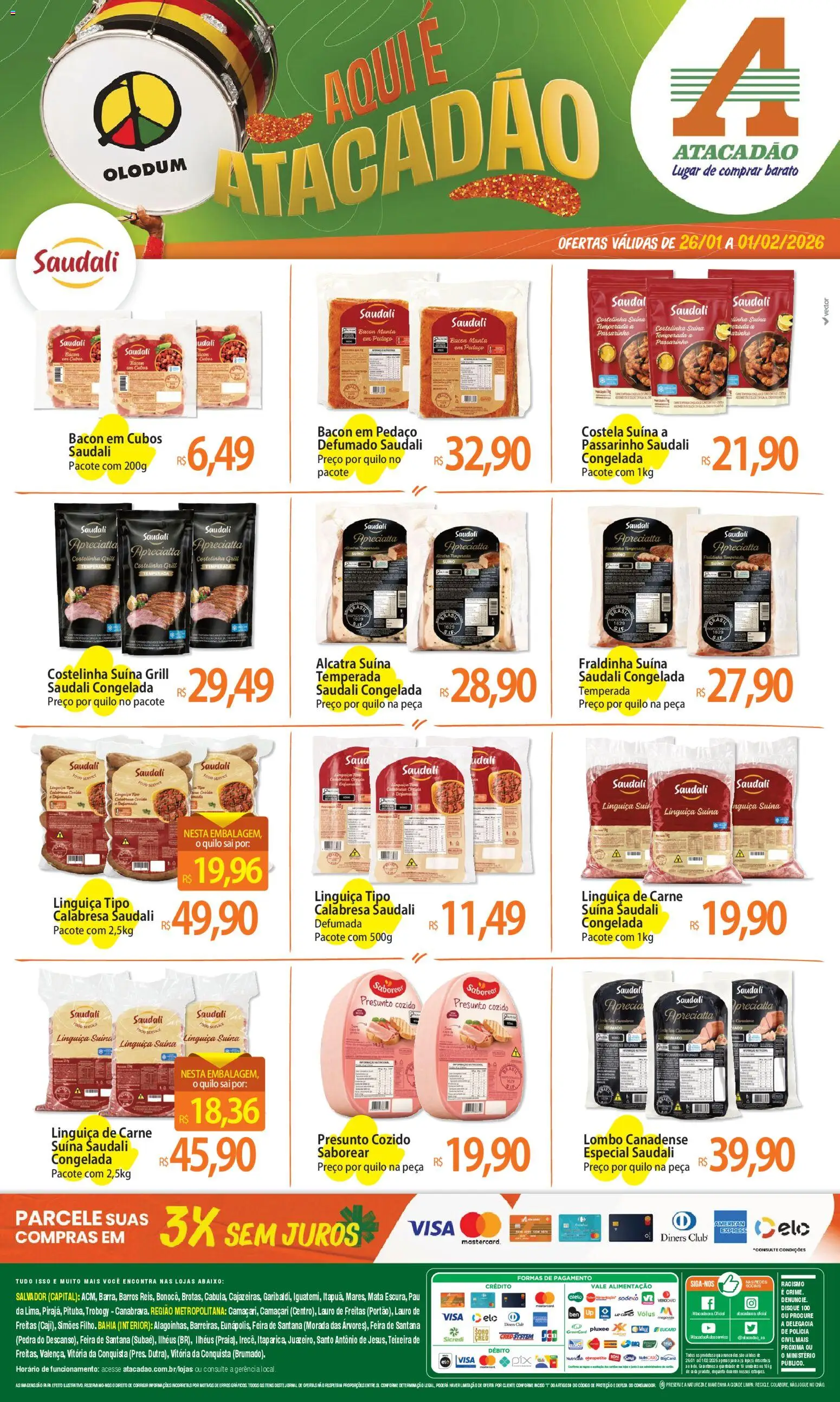 Pré-Visualização do folheto "Ofertas - BA" da loja Atacadão válido a partir de 26/01/2026