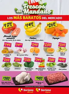 Vista previa las ofertas de la tienda Soriana - Frescos del Mandado Mercado: Tamaulipas desde el 28/10/2025 