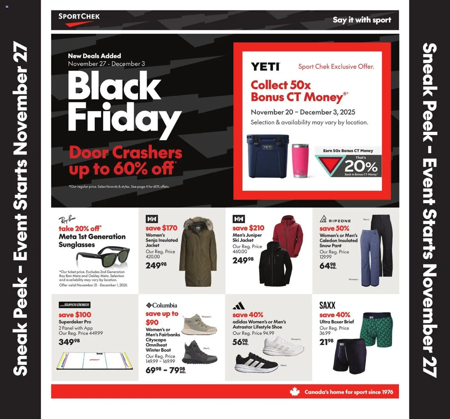 Preview of leaflet Black Friday Flyer from shop Sport Chek is valid from Nov 26, 2025
