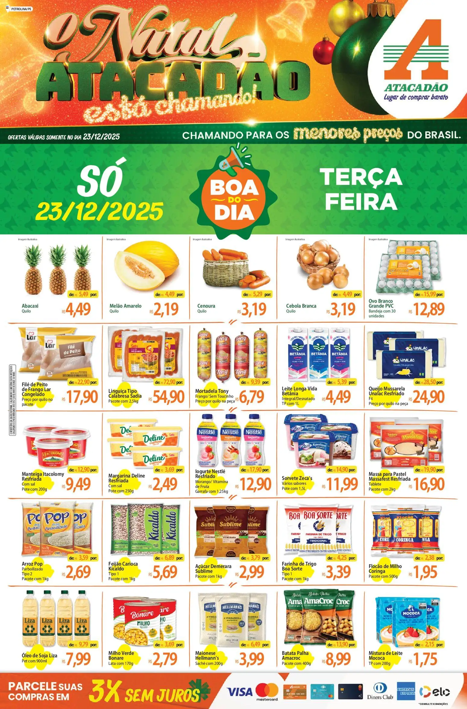 Pré-Visualização do folheto "Ofertas - PE" da loja Atacadão válido a partir de 23/12/2025