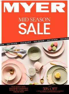 Preview of catalogue Catalogue Mid Season Sale from shop Myer valid 10/09/2025