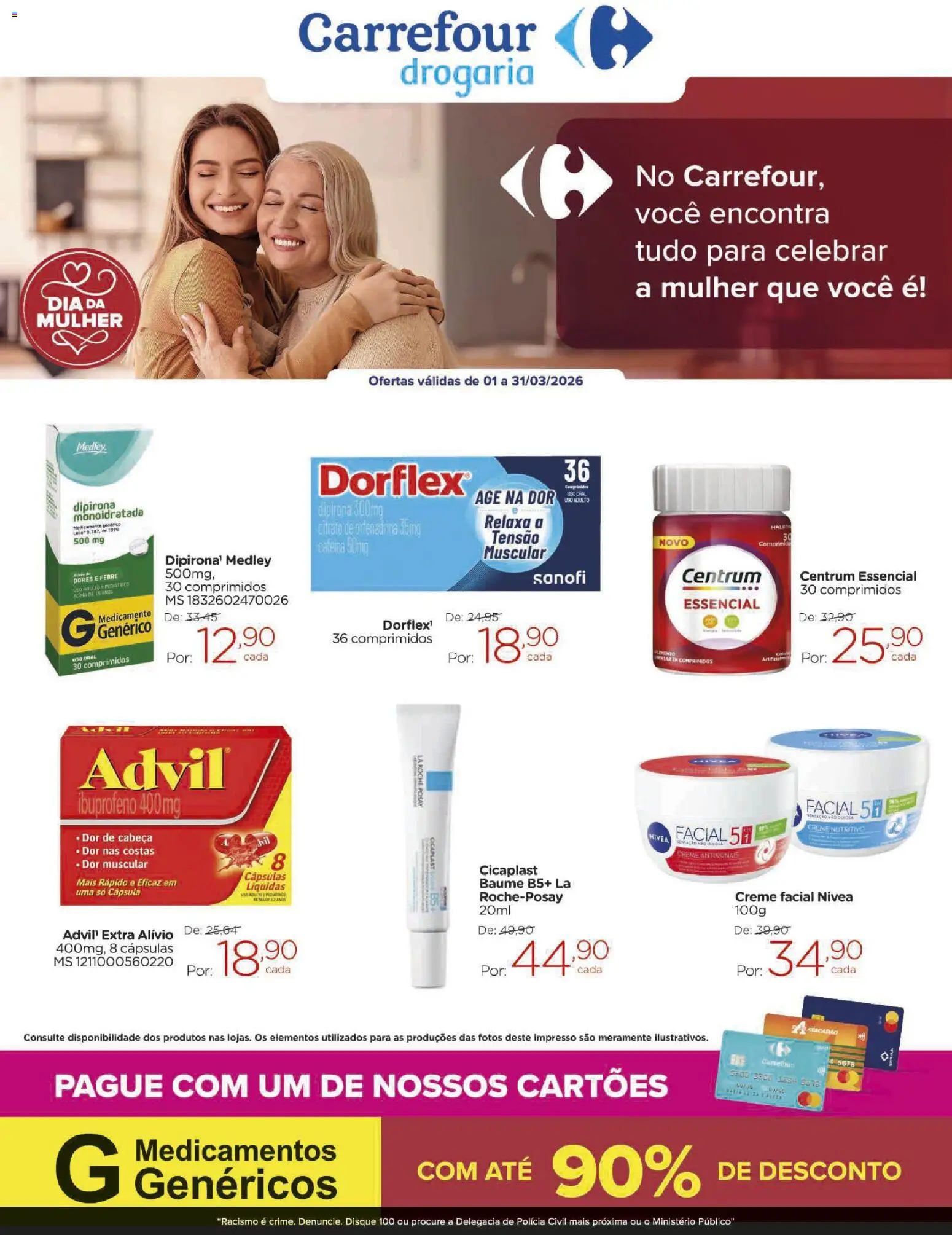 Pré-Visualização do folheto "Carrefour ofertas Drogaria" da loja Carrefour válido a partir de 01/03/2026